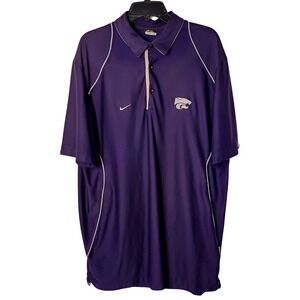 Nike Dri-FIT Kansas State Wildcats Purple Polo Shirt Mens XL Golf University